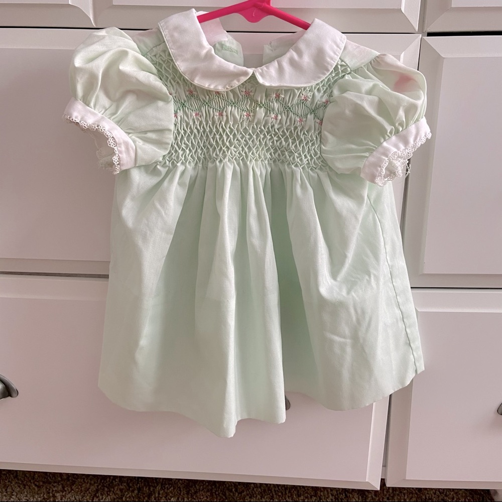 Smocked baby girl dress